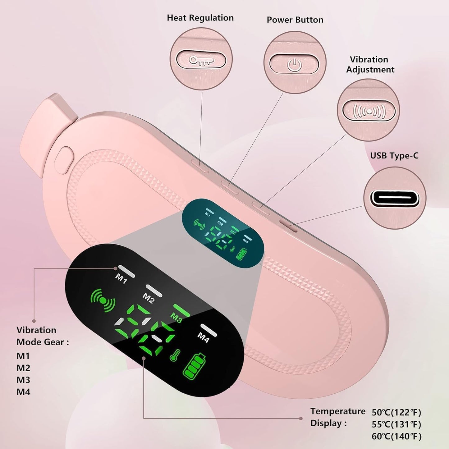 Portable Menstrual Heating & Massage Pad for Period Pain Relief