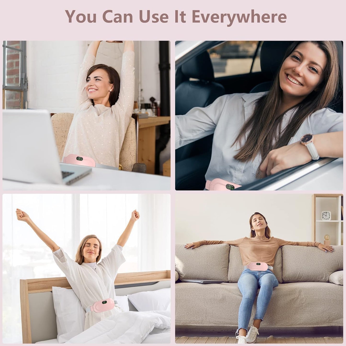 Portable Menstrual Heating & Massage Pad for Period Pain Relief