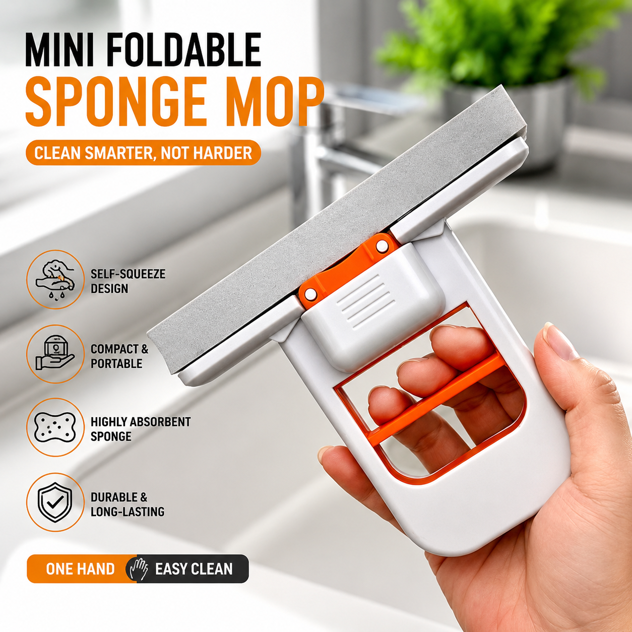 Magic Mini Squeeze Mop - Multi Functional Foldable Mop