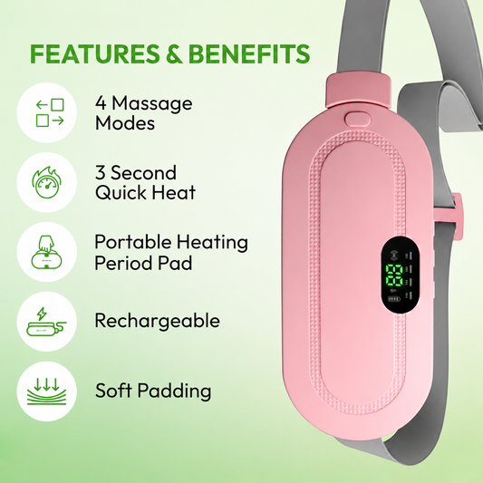 Portable Menstrual Heating & Massage Pad for Period Pain Relief